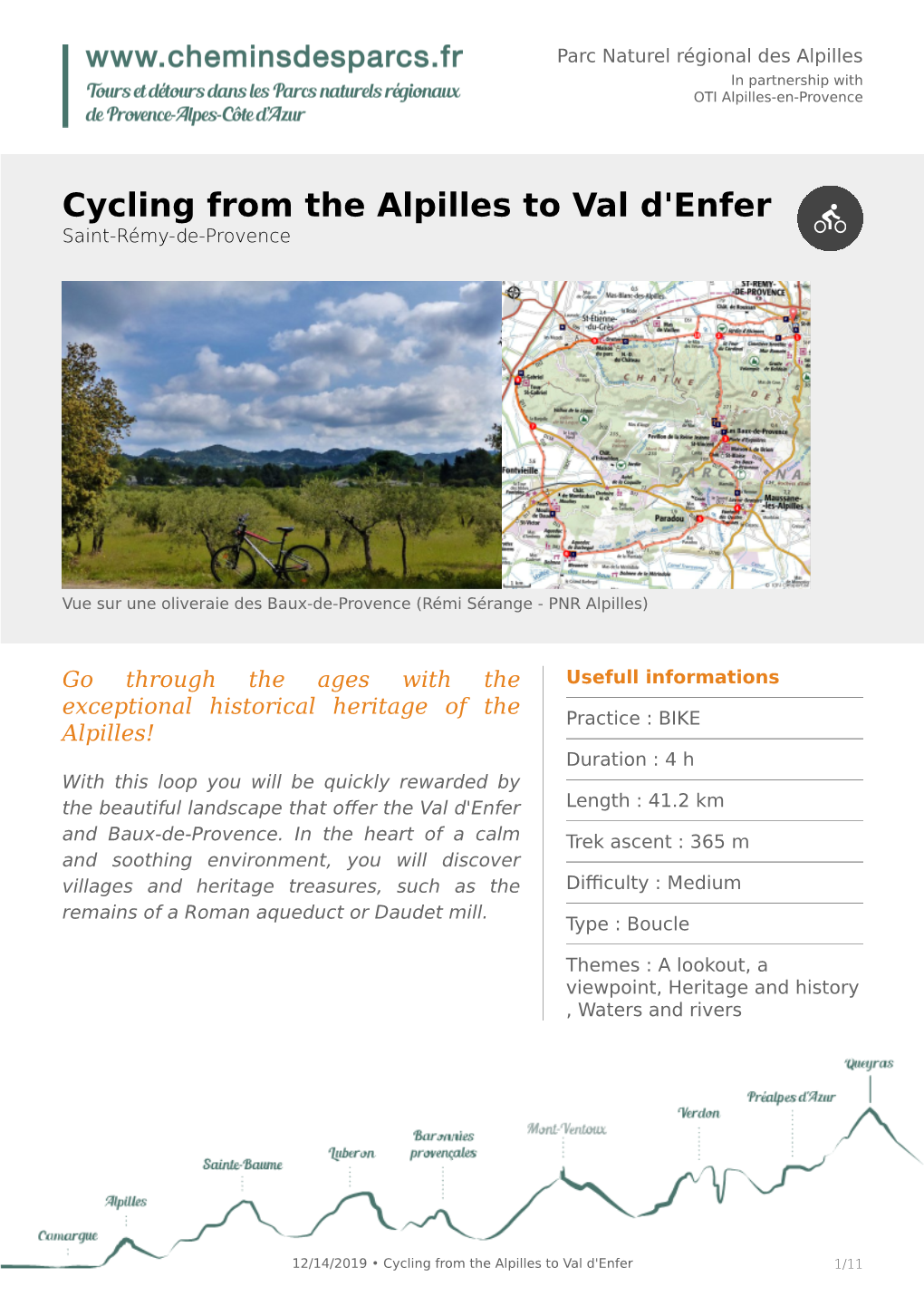 Cycling from the Alpilles to Val D'enfer Saint-Rémy-De-Provence