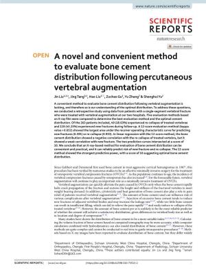 A Novel and Convenient Method to Evaluate Bone Cement Distribution Following Percutaneous Vertebral Augmentation