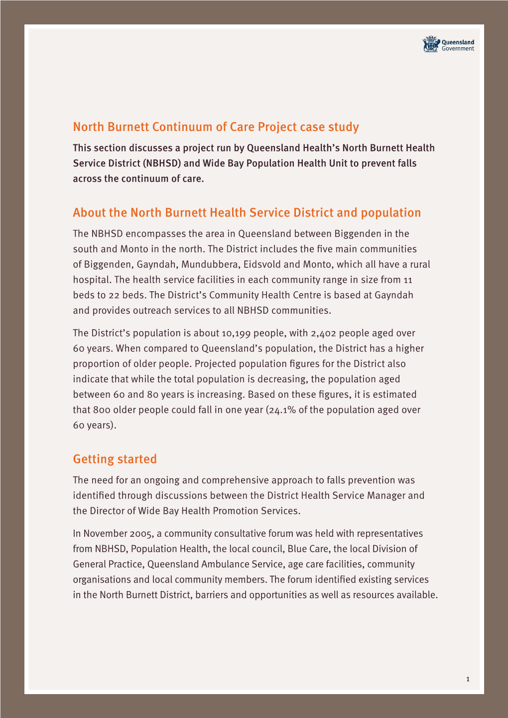 North Burnett Continuum of Care Project Case