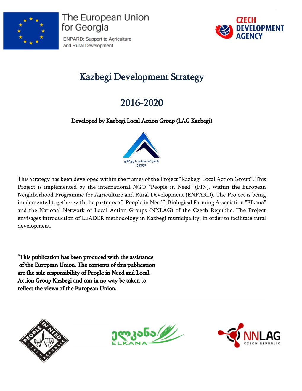 Kazbegi Local Development Strategy