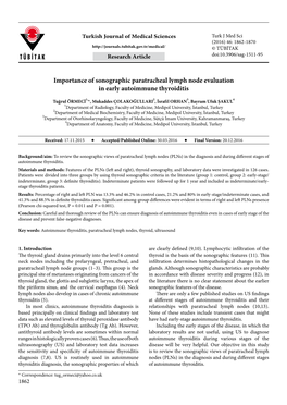 Importance of Sonographic Paratracheal Lymph Node Evaluation in Early Autoimmune Thyroiditis