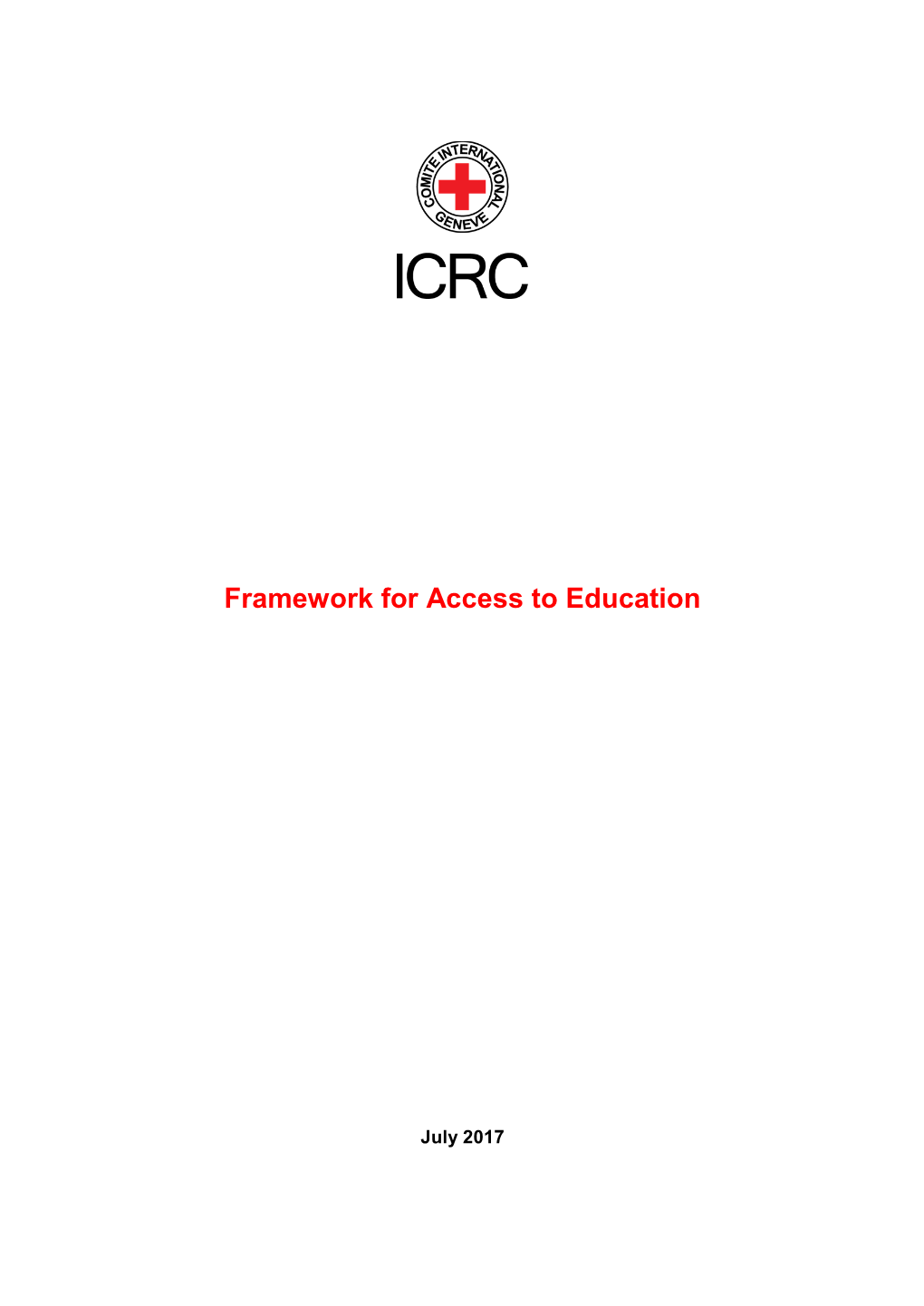 ICRC Framework for Access to Education