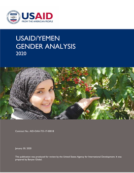 USAID Yemen Gender Analysis