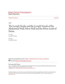 The Lymph Nodes and the Lymph Vessels of the Abdominal Wall, Pelvic Wall and the Pelvic Limb of Swine