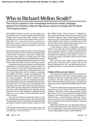 Who Is Richard Mellon Scaife?
