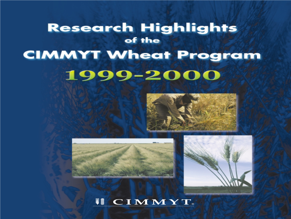 Research Highlights of the CIMMYT Wheat Program 1999-20001999-2000