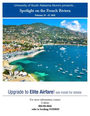Spotlight on the French Riviera February 19 – 27, 2022