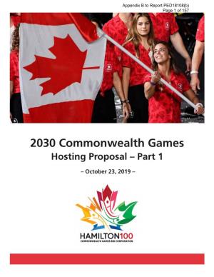 2030 Commonwealth Games Hosting Proposal – Part 1