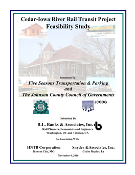 Cedar-Iowa River Rail Transit Project Feasibility Study