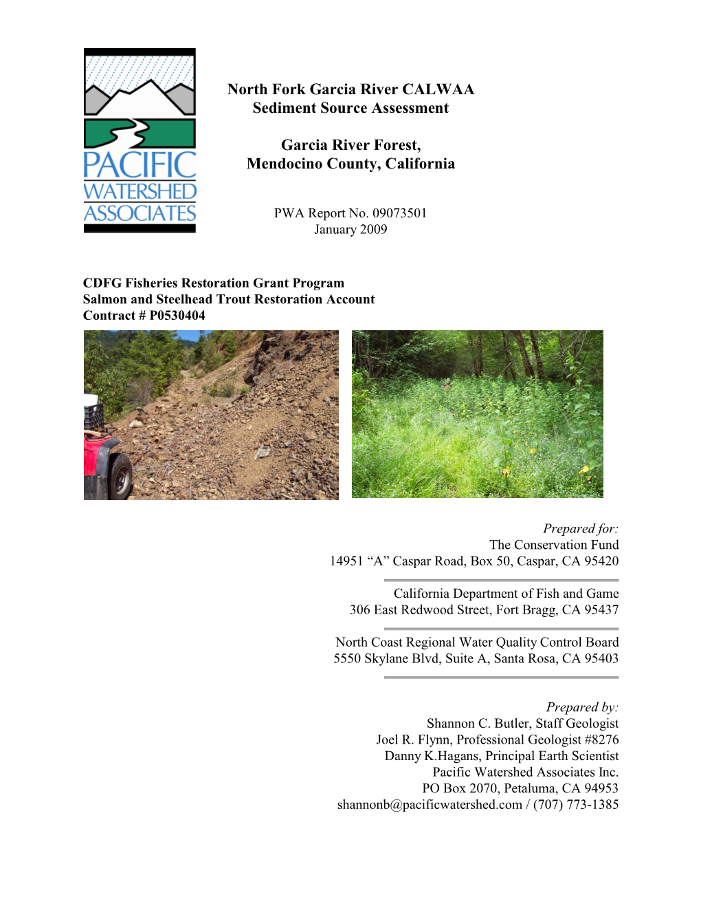 North Fork Garcia River CALWAA Sediment Source Assessment