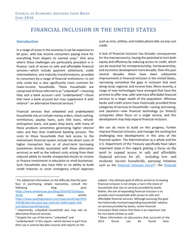 Financial Inclusion in the United States