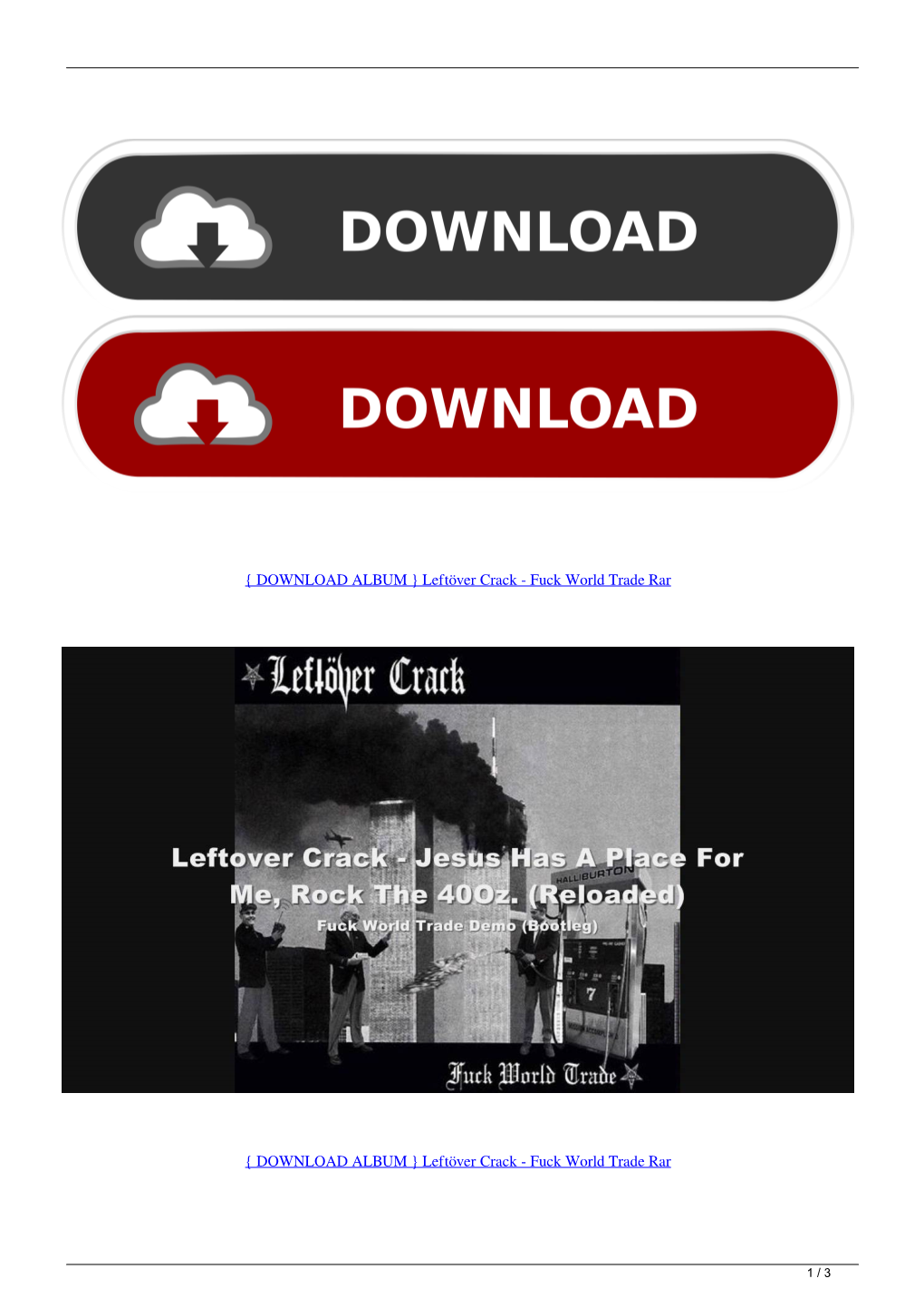 DOWNLOAD ALBUM Leftver Crack Fuck World Trade Rar