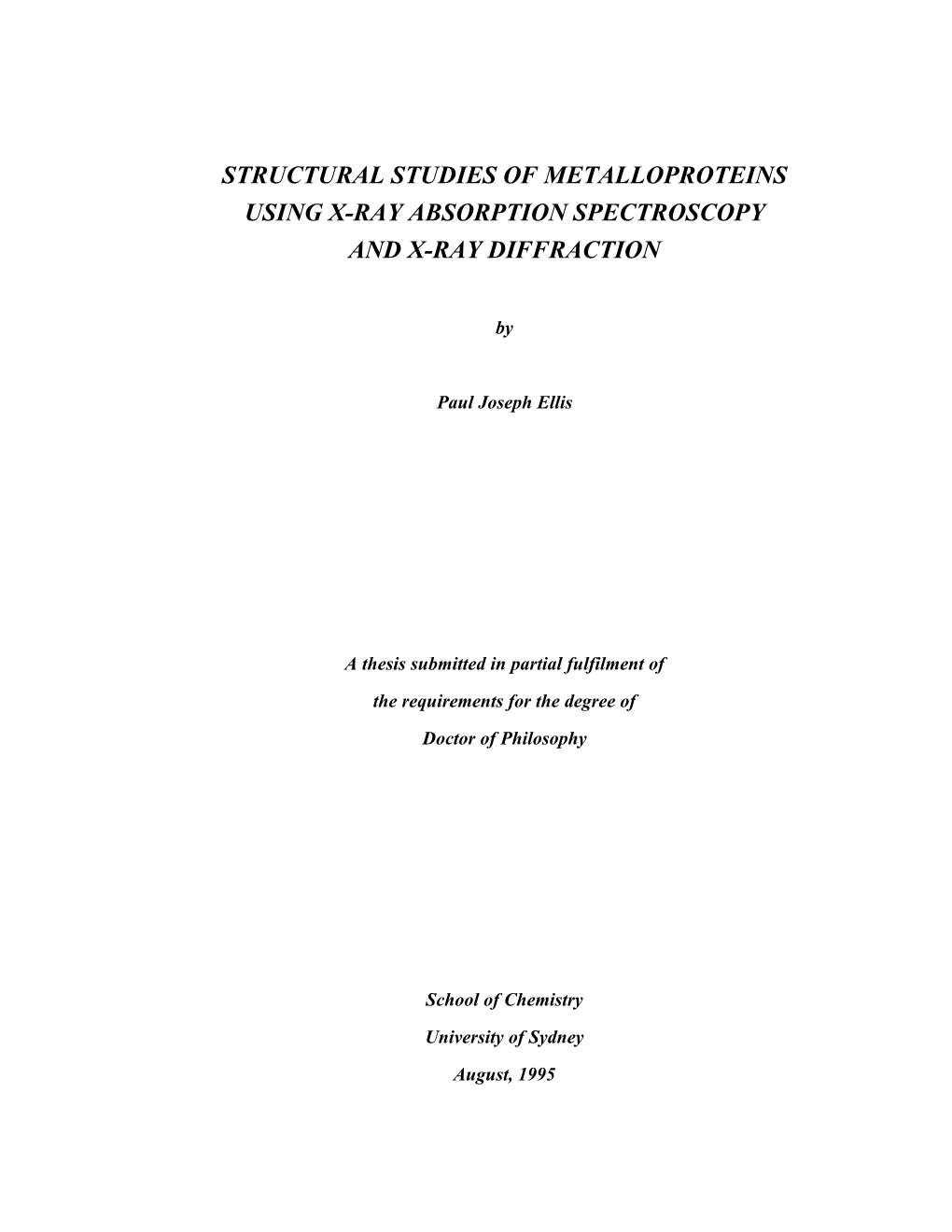 Structural Studies of Metalloproteins Using X-Ray Absorption Spectroscopy and X-Ray Diffraction