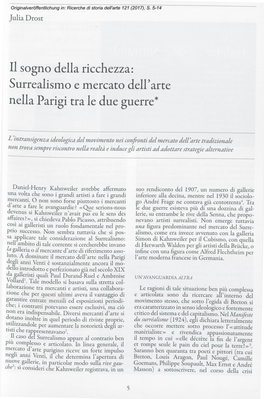 Il Sogno Della Ricchezza: Nella Parigi Tra Le Due Guerre*