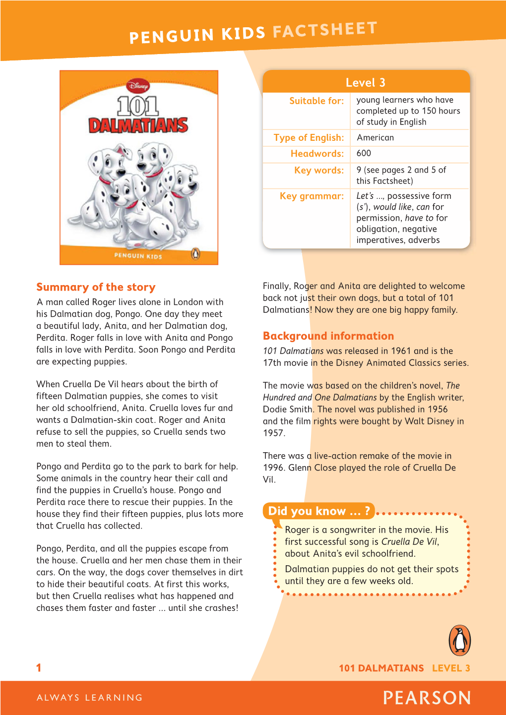 Factsheet Penguin Kids Factsheetpenguin Kids