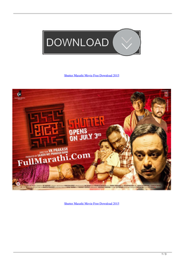 Shutter Marathi Movie Free Download 2015