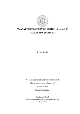 (Kamma) in Theravada Buddhism