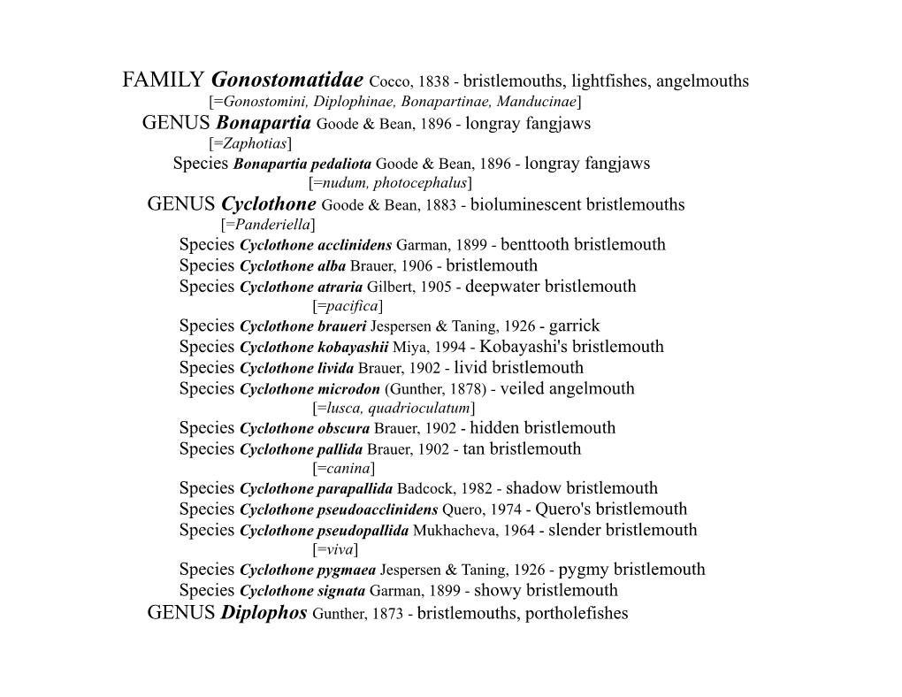 Gonostomatidae