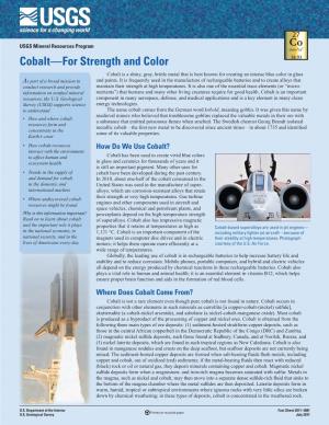 Cobalt—For Strength and Color