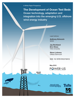 The Development of Ocean Test Beds for Ocean Technology Adaptation and Integration Into the Emerging U.S