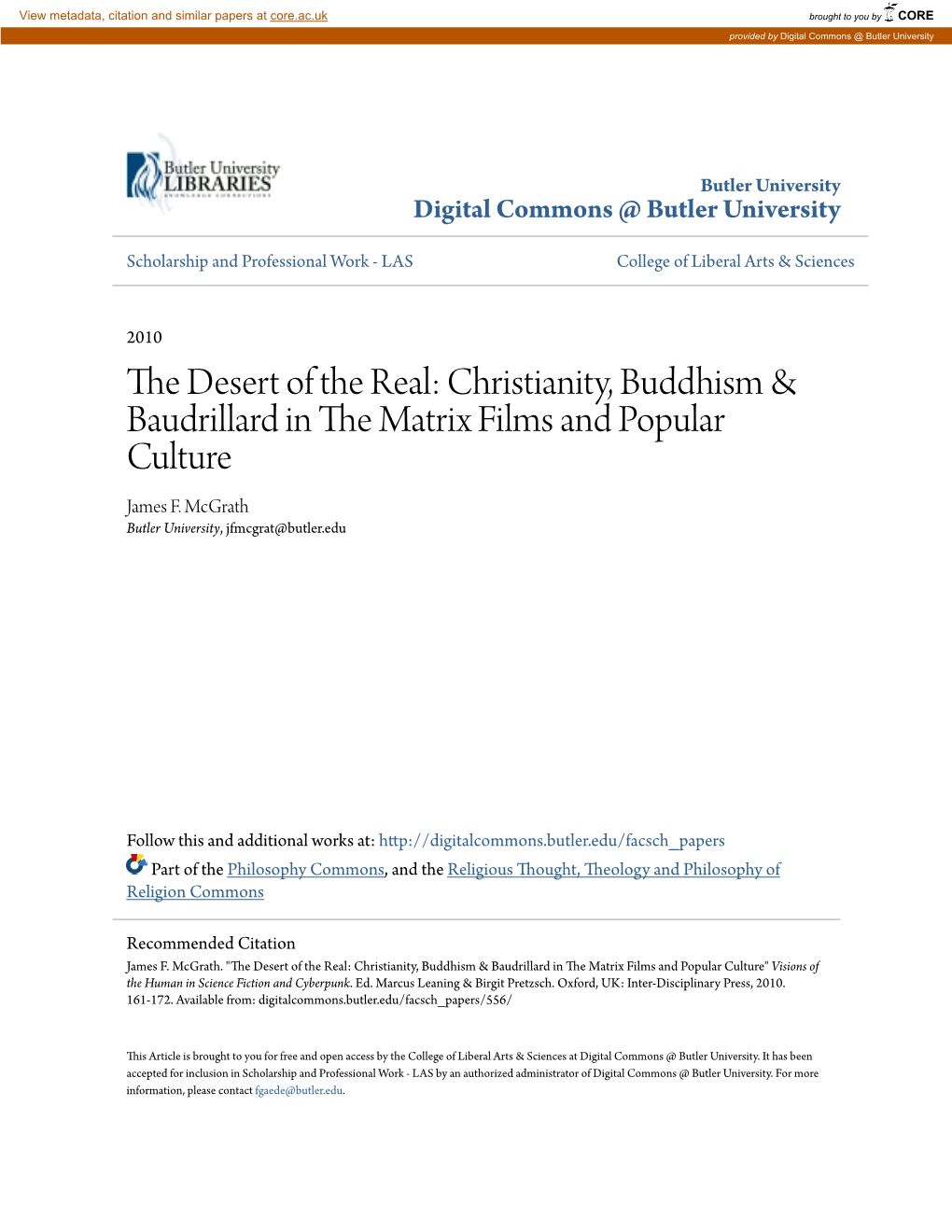 Christianity, Buddhism & Baudrillard in the Matrix Films And