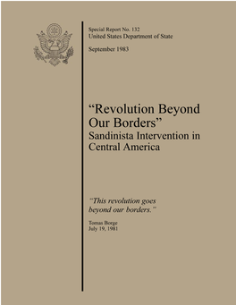 Revolution Beyond Our Borders Sandinista Intervention Sep 1985.P65