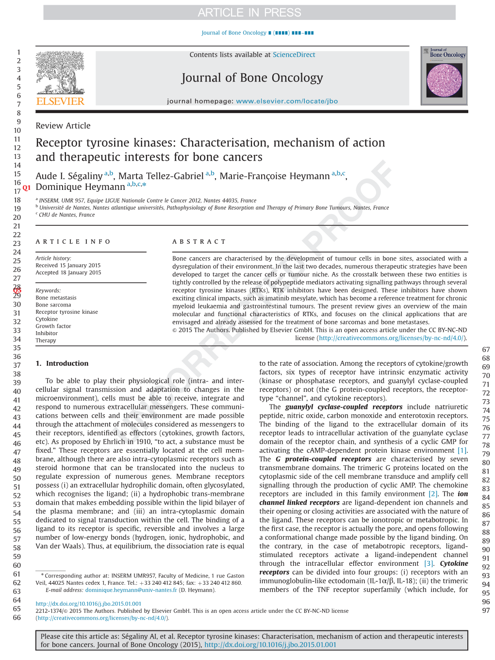 Receptor Tyrosine Kinases Characterisation, Mechanism Of