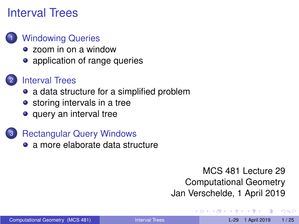 Interval Trees