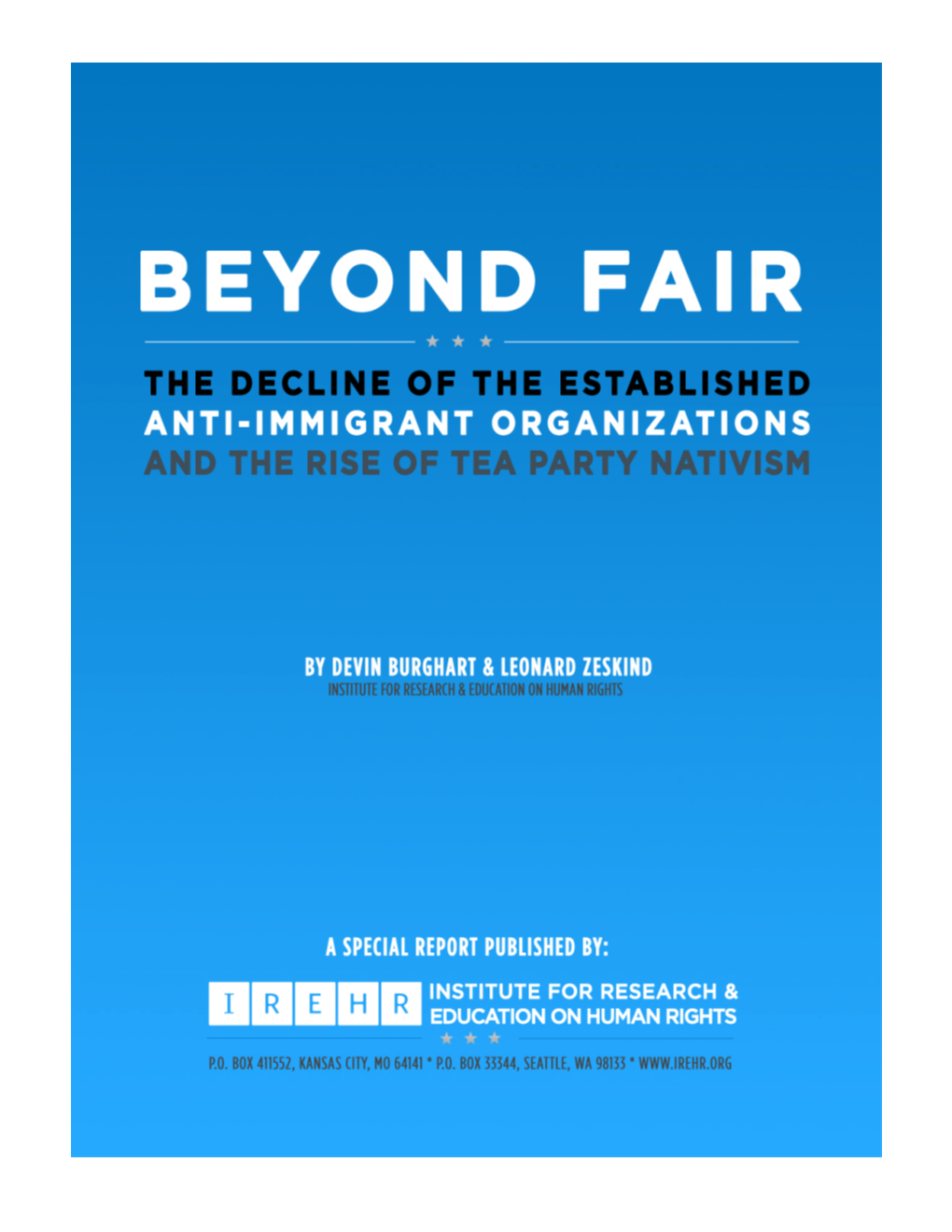 Beyond FAIR: – a Special Report of the IREHR