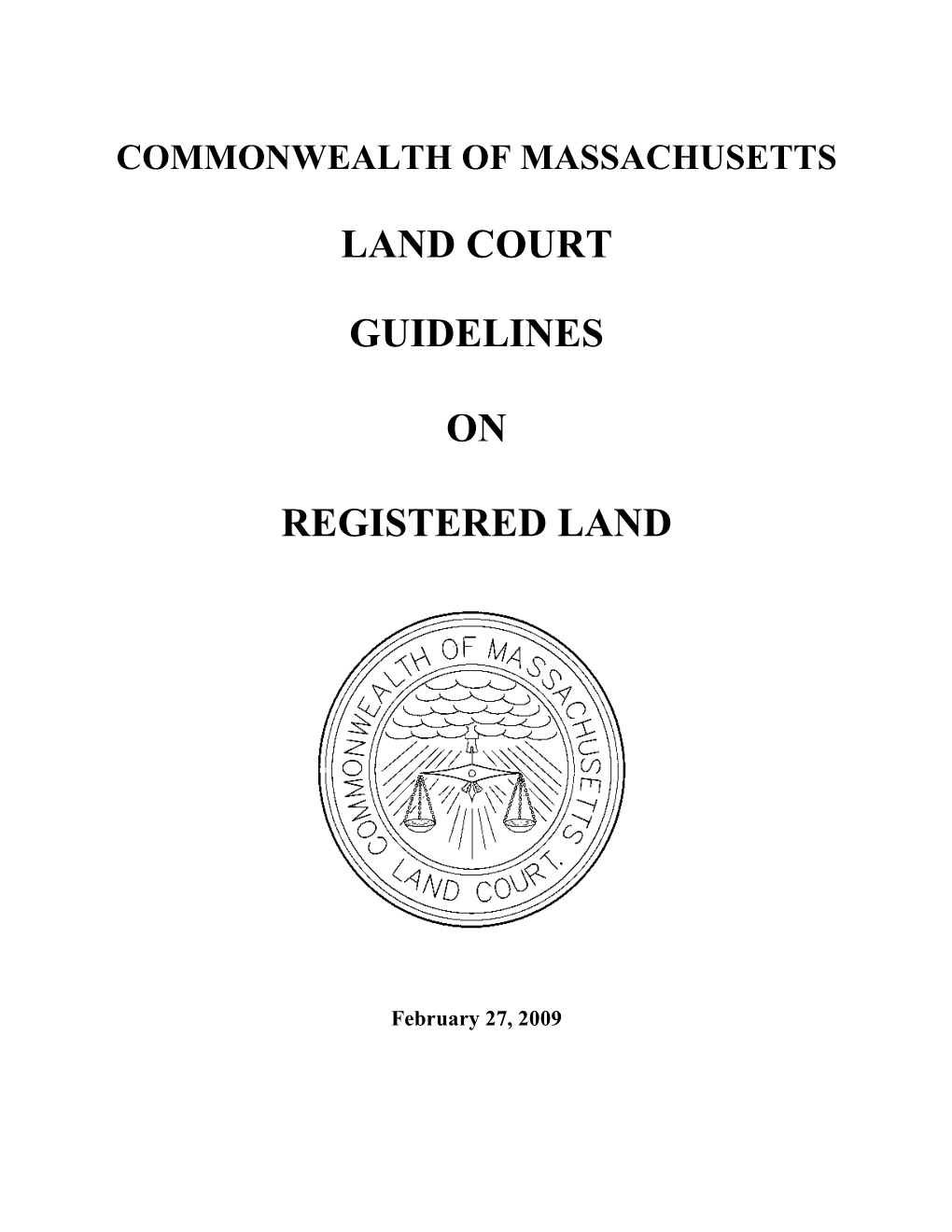 Land Court Guidelines on Registered Land