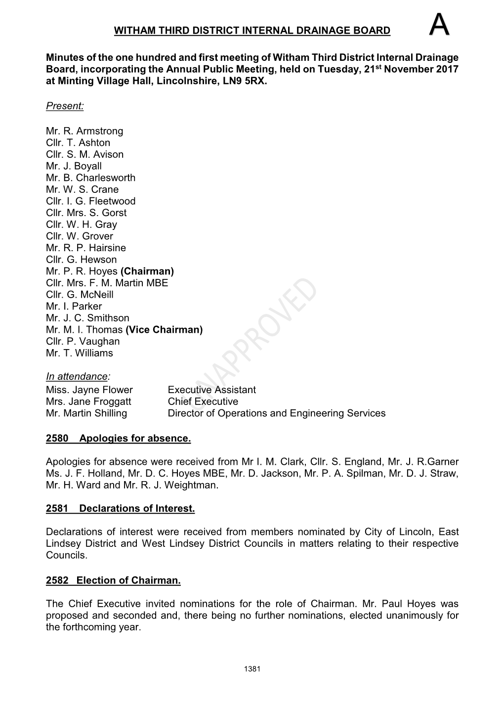 The Witham First District Internal Drainage Board