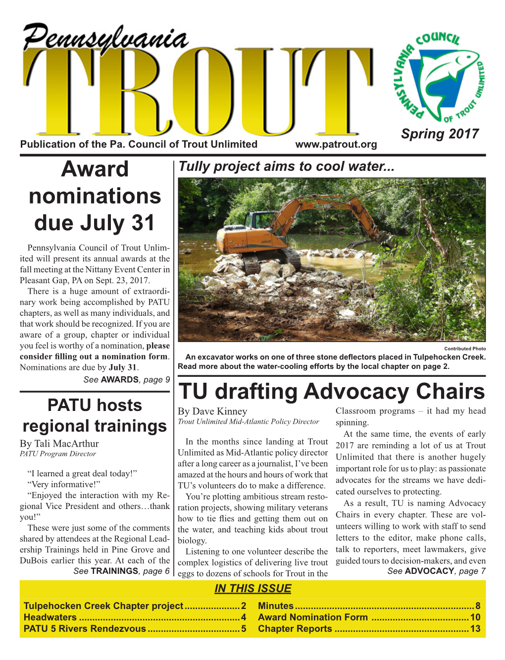 TU Drafting Advocacy Chairs Award Nominations Due July 31