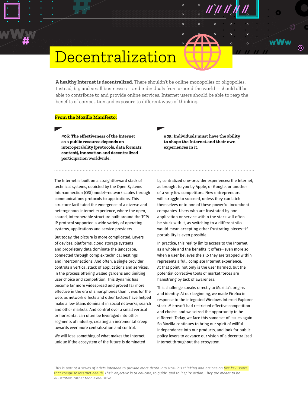 Decentralization // // // //