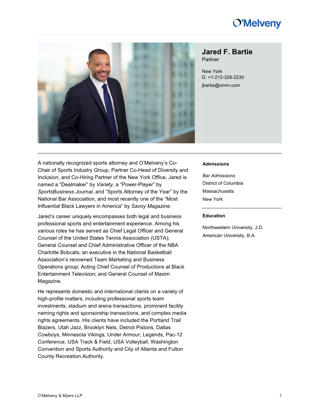 Jared F. Bartie Partner