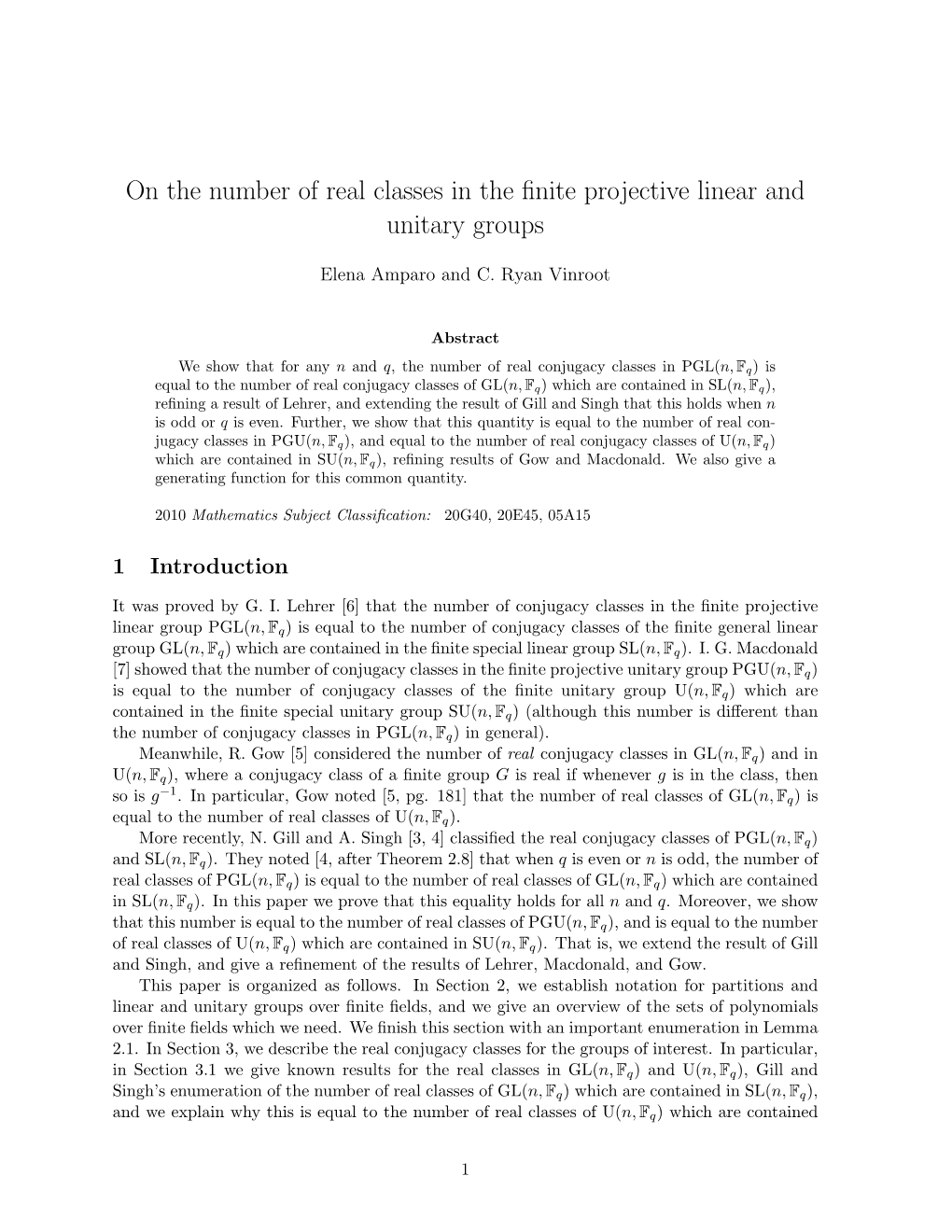 On the Number of Real Classes in the Finite Projective Linear and Unitary