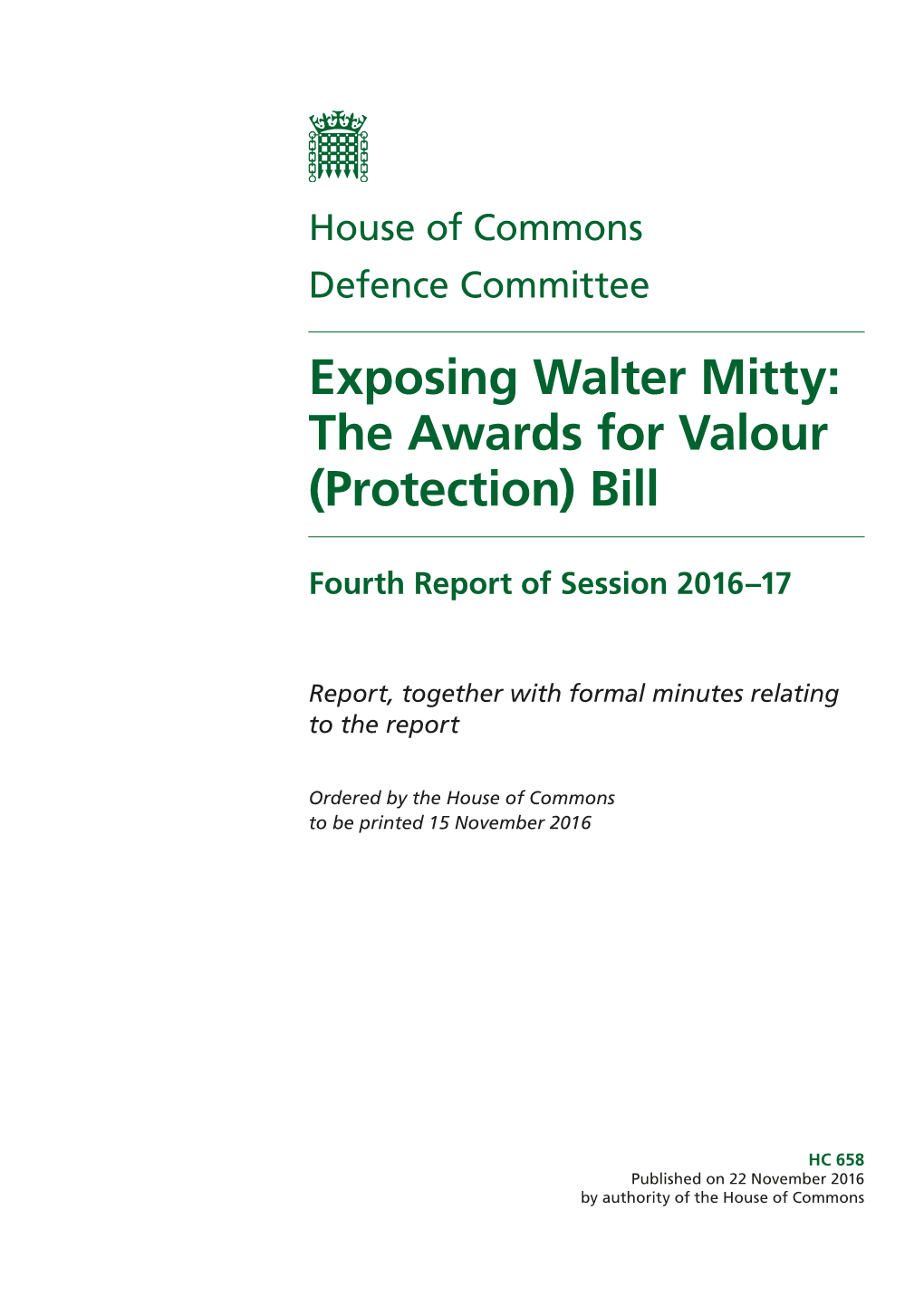 Exposing Walter Mitty: the Awards for Valour (Protection) Bill