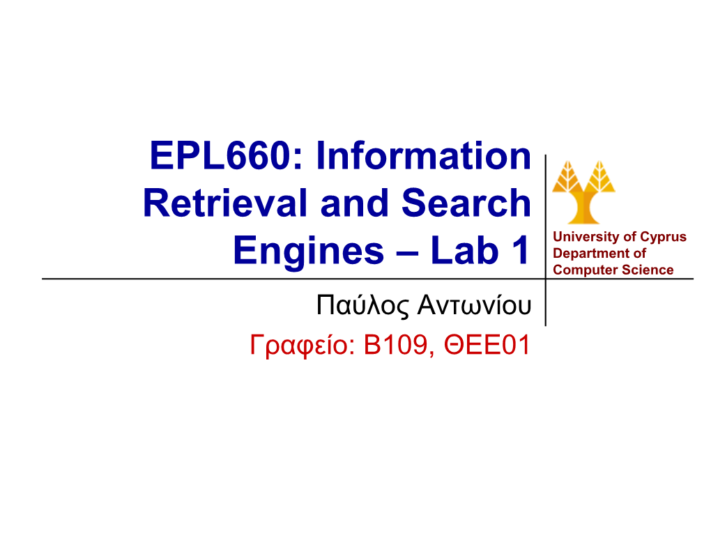 EPL660: Information Retrieval and Search Engines – Lab 1