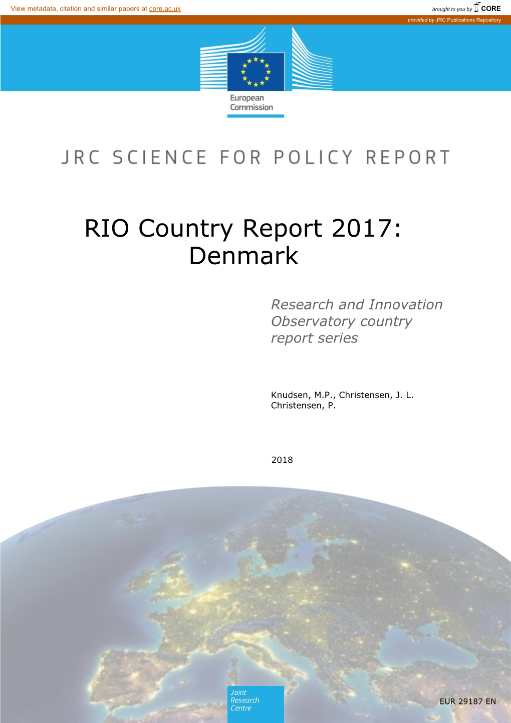 RIO Country Report 2017: Denmark
