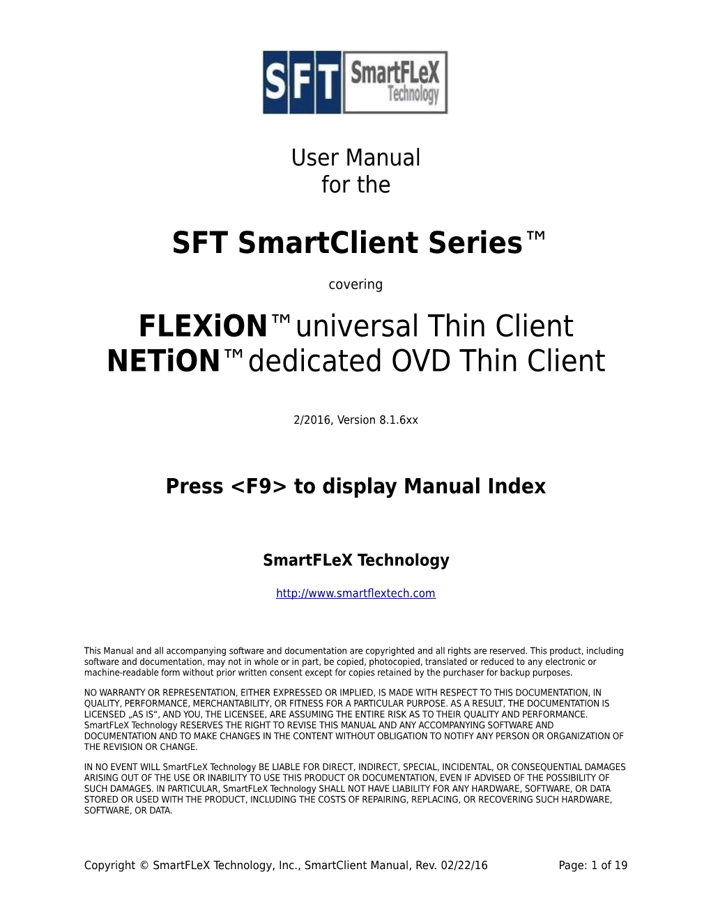 SFT Smartclient Series™ Flexion™Universal Thin Client Netion