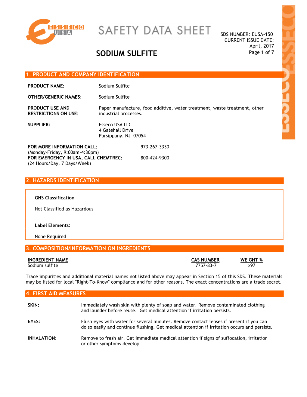 Sodium Sulfite