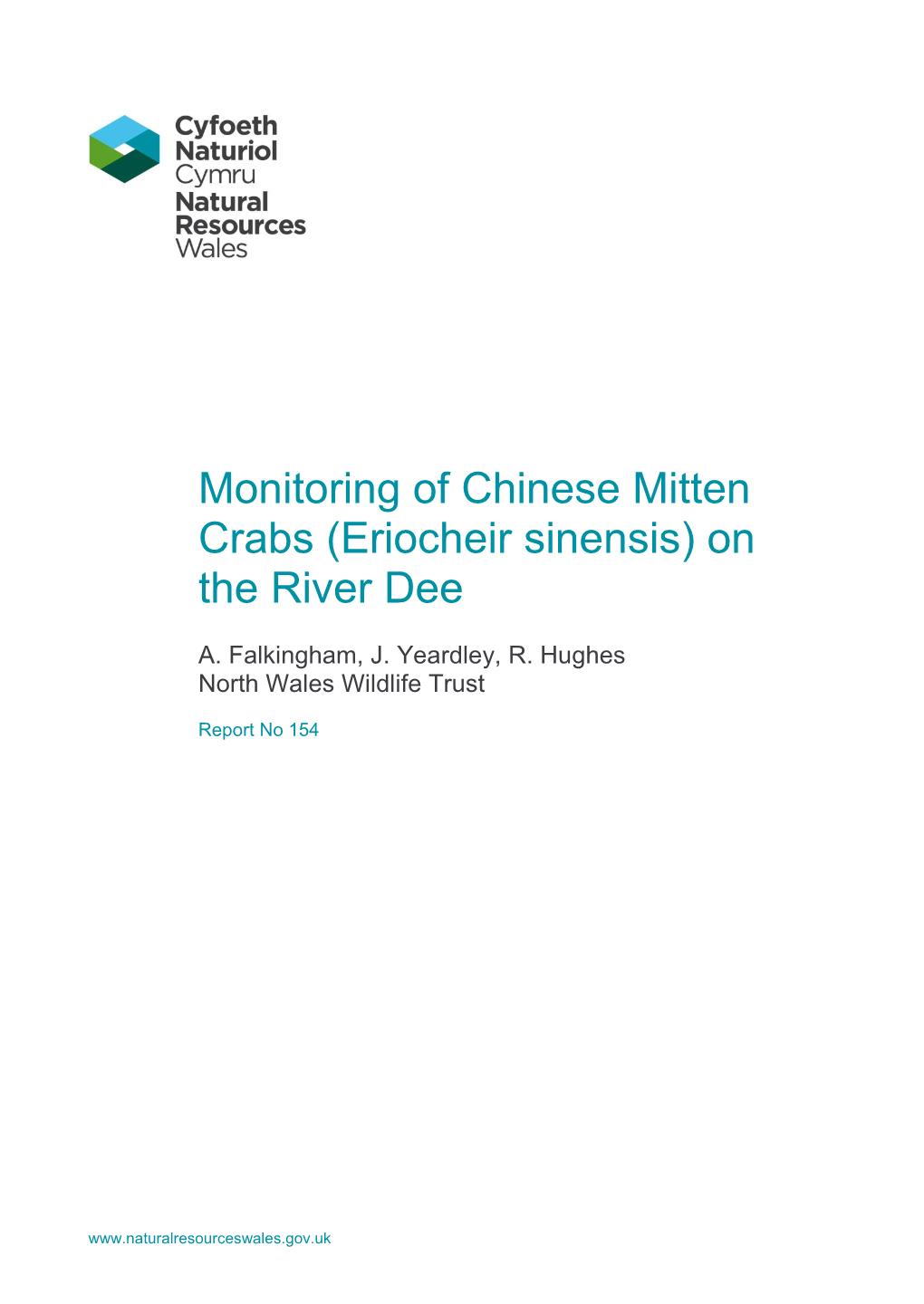 Monitoring of Chinese Mitten Crabs (Eriocheir Sinensis) on the River Dee