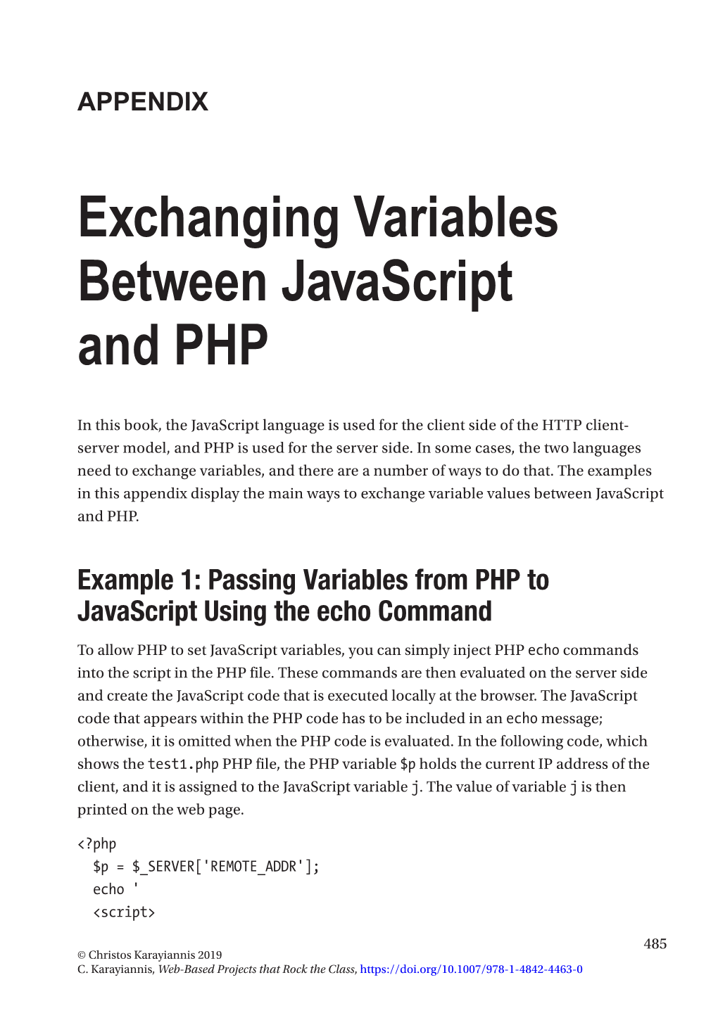 Exchanging Variables Between Javascript and PHP