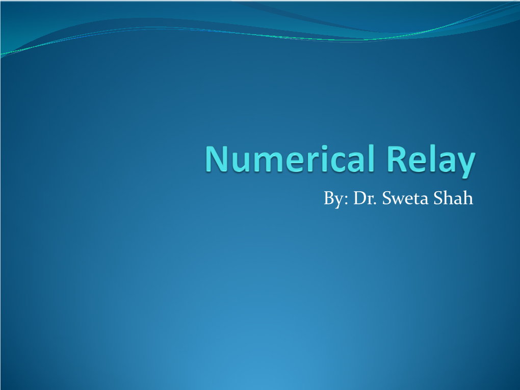 Numerical Relay