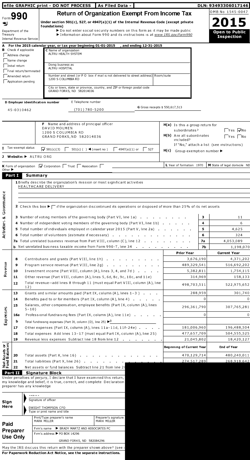 Return of Organization Exempt from Income