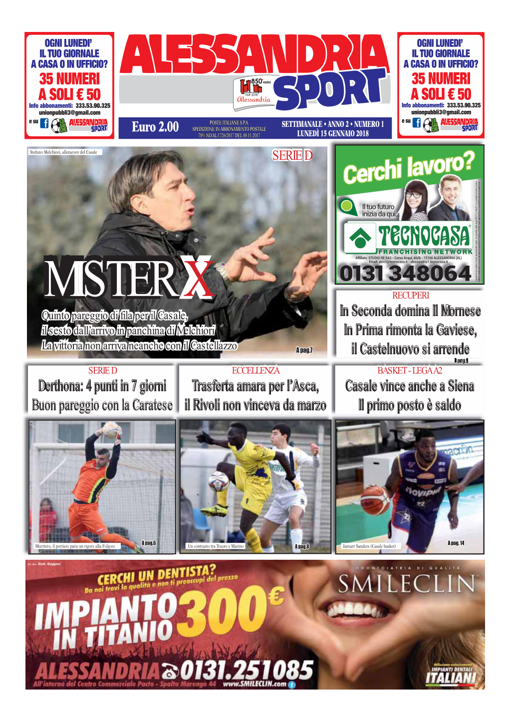 Alessandria Sport Del 15/01/2018