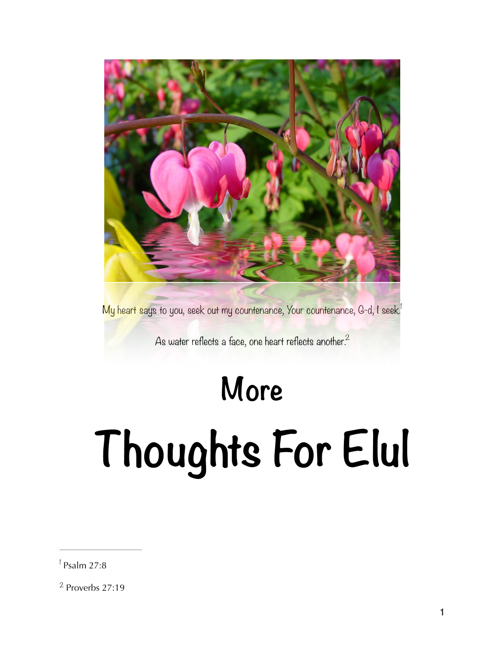 More Thoughts for Elul