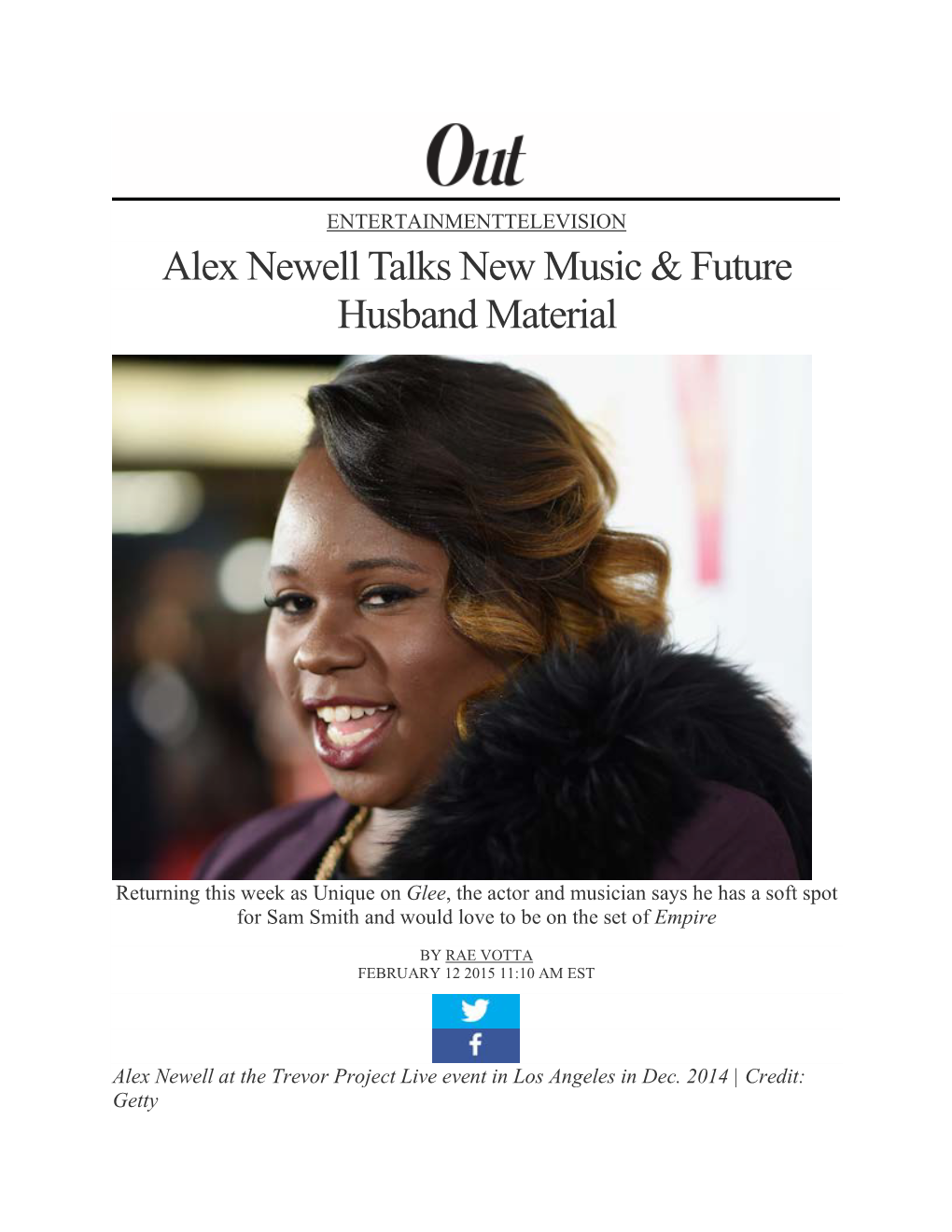 Alex Newell Talks New Music & Future Husband Material