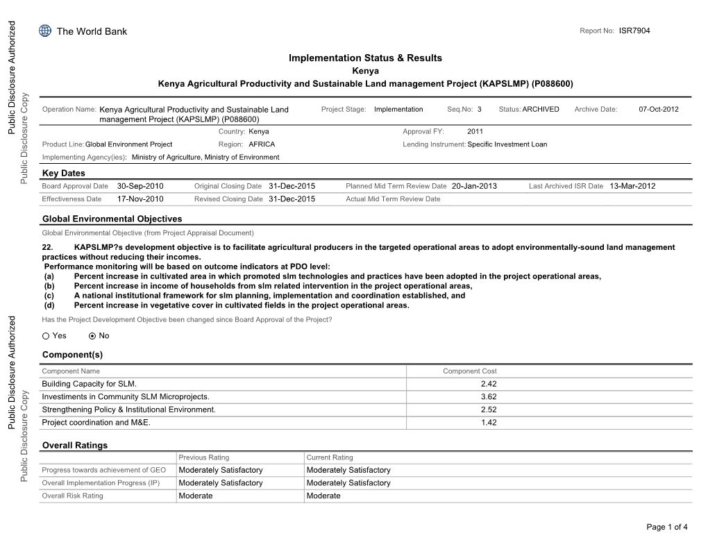 Implementation Status & Results