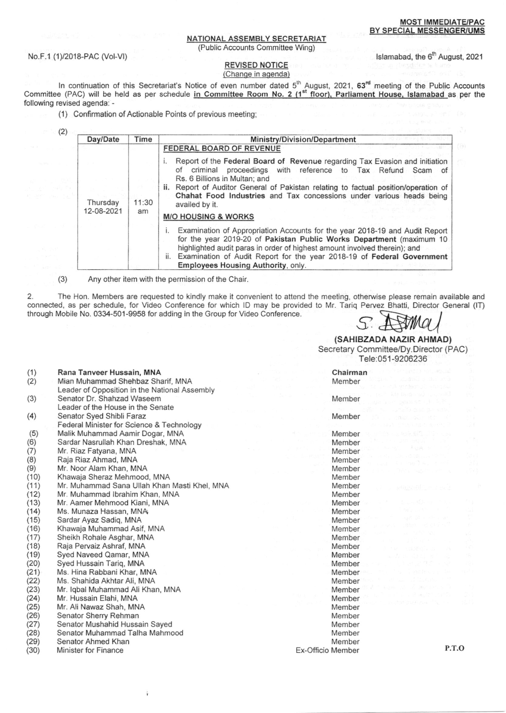 Of Criminal Proceedings with Reference to Tax Refund Scam of for Lhe Year