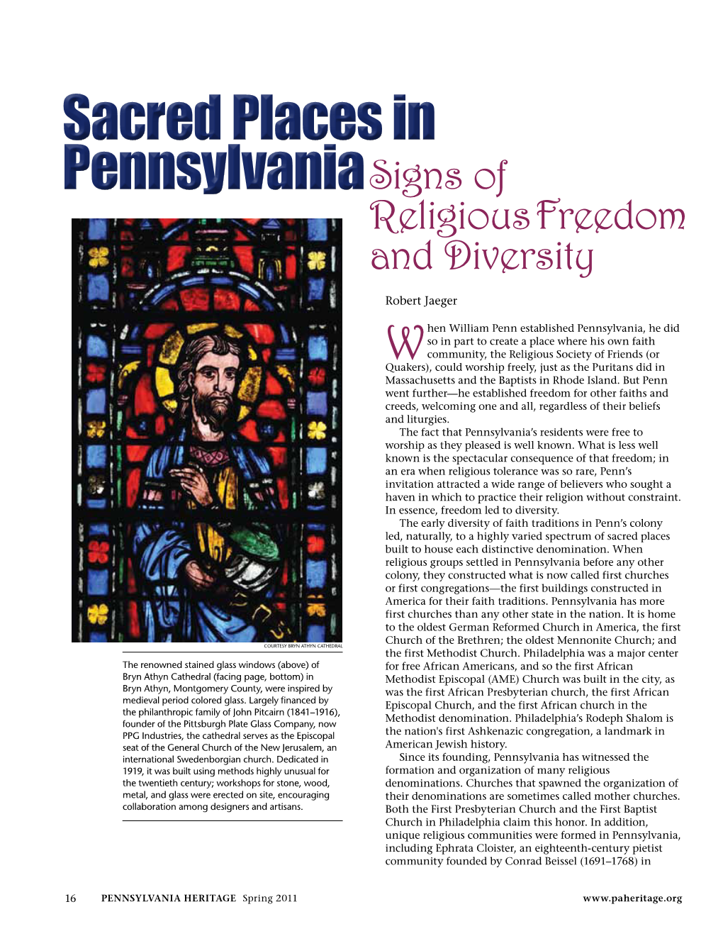Sacred Places in Pennsylvaniasigns of Religiousfreedom and Diversity